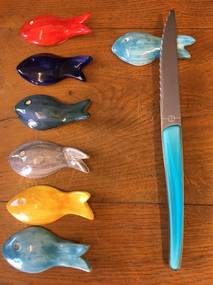 Porte couteau poisson couleur